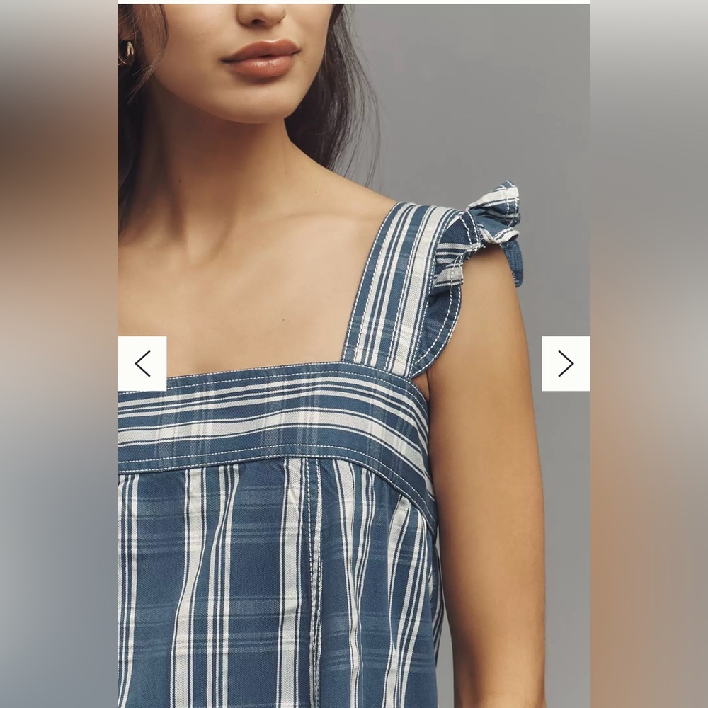 Pilcro Sleeveless Lakeside Swing Checkered mini Dress - Picture 2 of 7